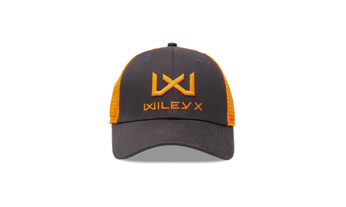 Casquette Trucker Wiley X 6 panneaux à visière pré-courbée et maille arrière aérée