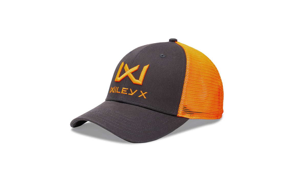 Casquette Trucker Wiley X 6 panneaux à visière pré-courbée et maille arrière aérée