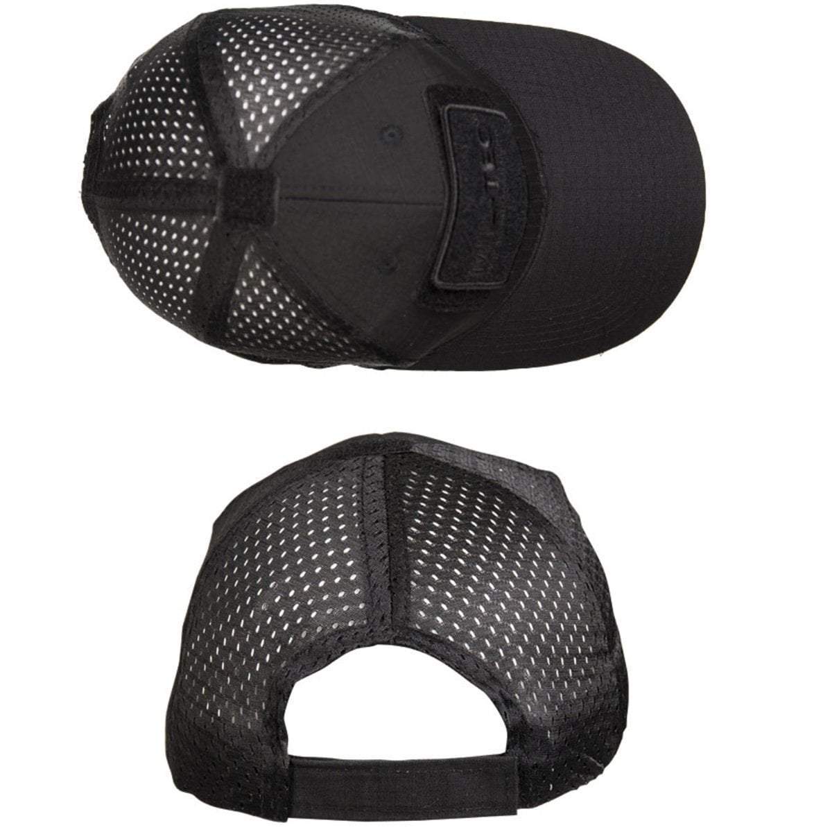 Casquette baseball tactique Mil-Tec en mesh polyester-coton avec deux surfaces auto-agrippantes pour patches