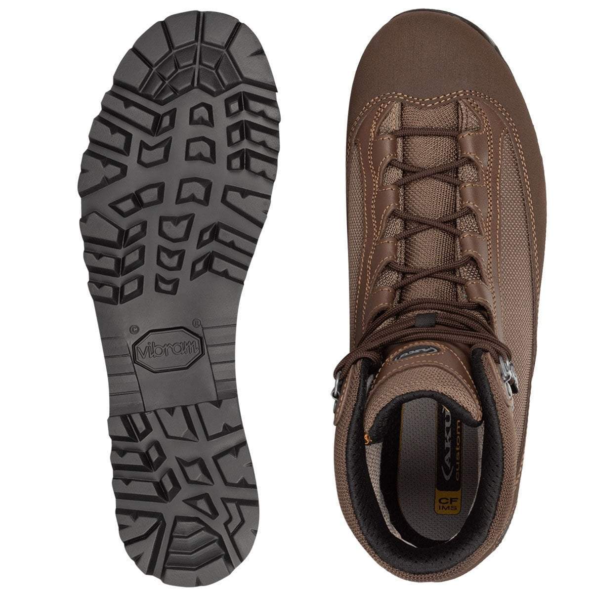 Chaussures de combat AKU Tactical Pilgrim DS cuir pleine fleur à tige haute, semelle Vibram Fourà