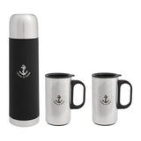 Coffret Ares bouteille isotherme 50 cl et deux tasses aux armes des troupes de marine
