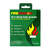 Combustible solide BCB FireDragon boîte de 12 blocs de 27 g à l'éthanol dénaturé