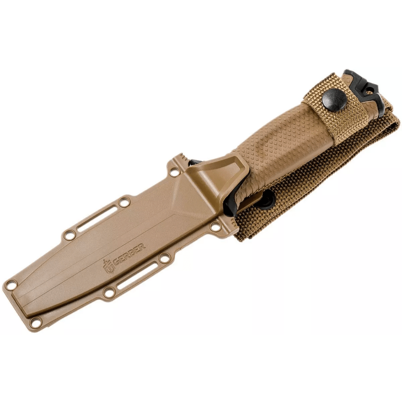 Couteau à lame fixe Gerber Strongarm acier 420HC lame 124 mm pommeau de frappe étui modulaire