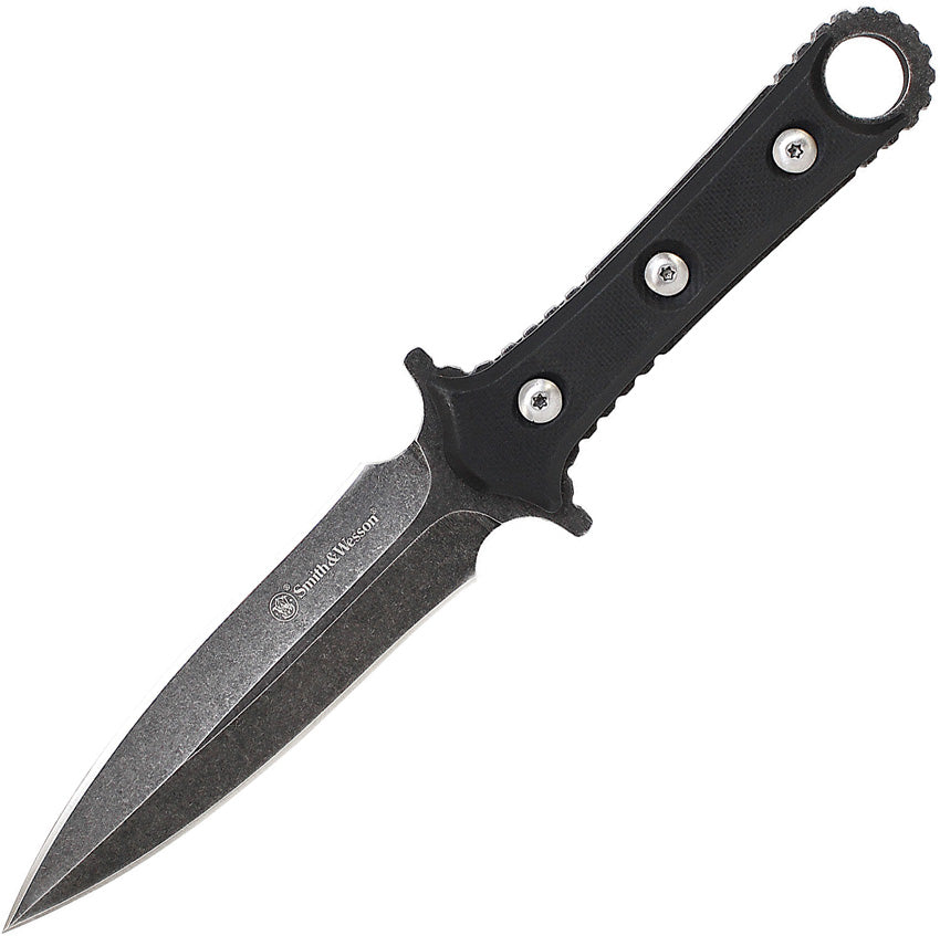 Couteau à lame fixe Smith & Wesson F606 acier 8Cr13MoV lame dague 114 mm