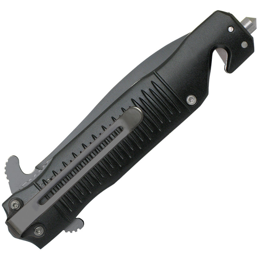 Couteau pliant ABKT TAC Stiletto acier 8Cr13MoV lame 89 mm manche aluminium