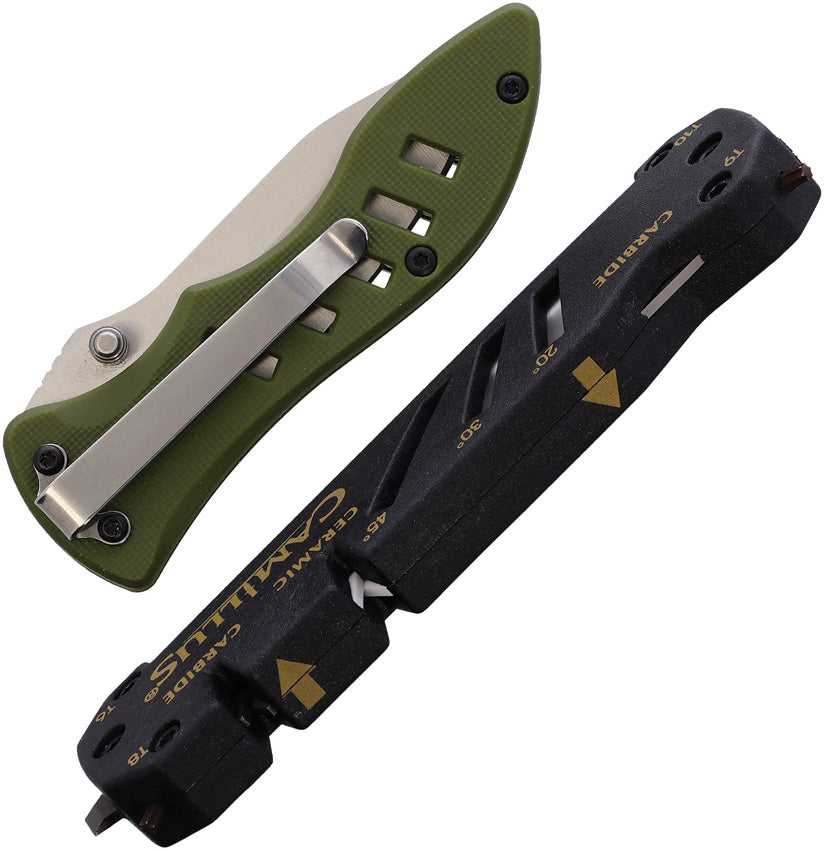 Couteau pliant Camillus Field acier 420 lame 70 mm manche nylon avec clip de poche