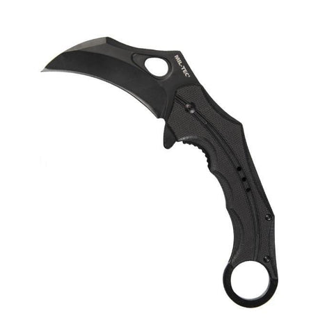 Couteau pliant Karambit Mil-Tec One-Hand lame 8 cm acier 3Cr13MoV manche G10