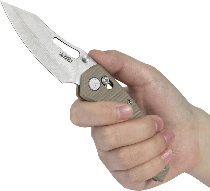 Couteau pliant Kubey Caiman acier San Mai M2 lame 80 mm manche G10