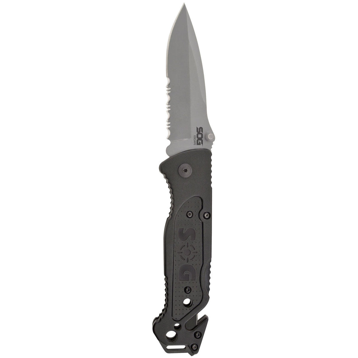 Couteau pliant SOG Escape acier 9Cr18MoV lame 83 mm coupe-lien et brise-vitre