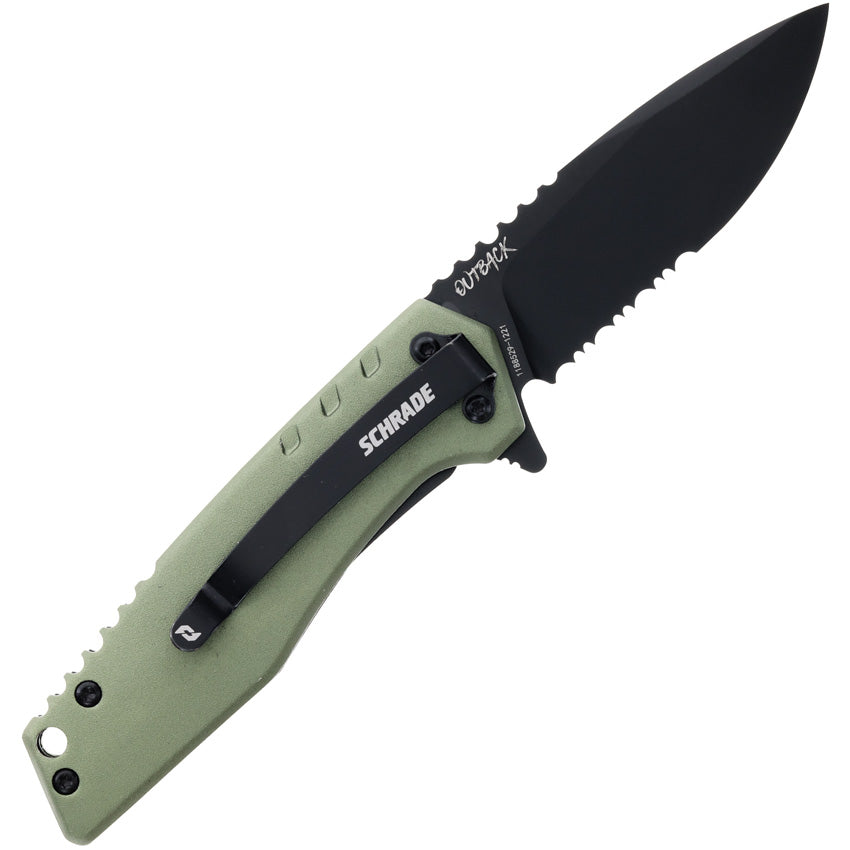 Couteau pliant Schrade Artillery acier AUS-10A lame 67 mm manche aluminium