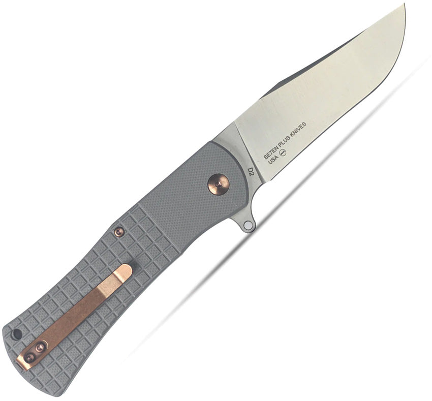 Couteau pliant Se7en Plus Overlander acier D2 lame clip point 86 mm