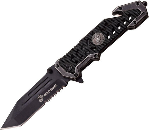 Couteau pliant US Marine Corps 1052 ouverture assistée lame tanto 102 mm coupe-ceinture