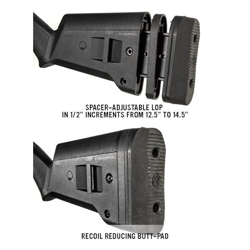 Crosse SGA Magpul pour fusil Remington 870 ambidextre en polymère renforcé