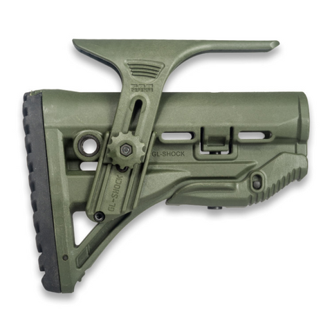 Crosse à absorption de recul FAB Defense GL-SHOCK CP avec appui-joue et rails Picatinny pour AR15/M4