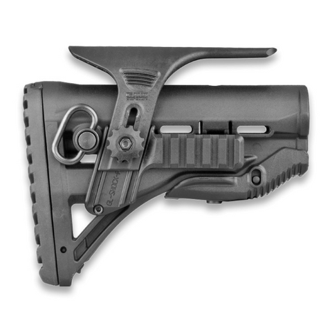 Crosse à absorption de recul FAB Defense GL-SHOCK PCP avec appui-joue à double rail Picatinny pour AR15/M4/HK416