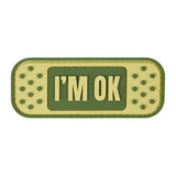 Écusson I'm OK Ares en PVC souple basse visibilité forme pansement auto-agrippant