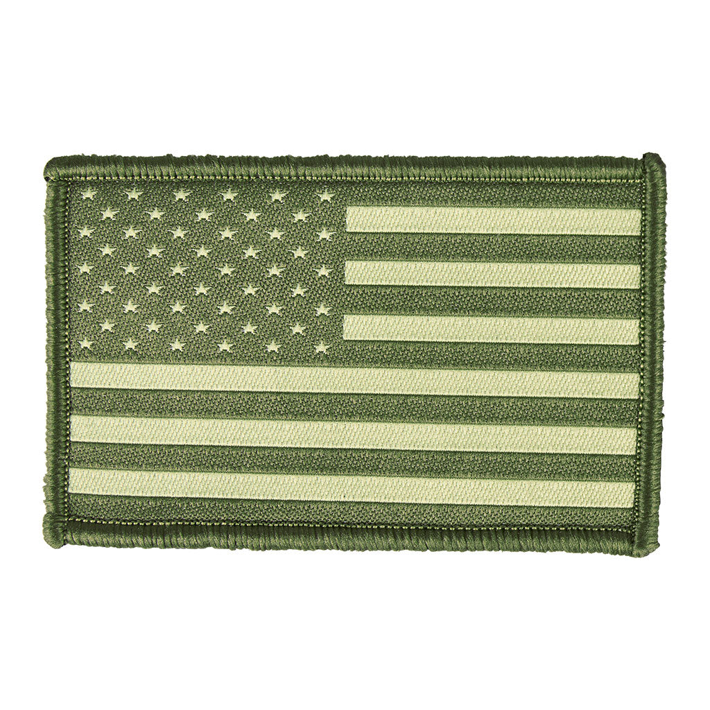 Écusson drapeau américain Ares tissé 5 x 8 cm basse visibilité à dos auto-agrippant