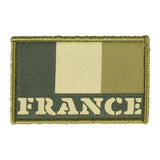 Écusson drapeau français Ares tissé 5 x 8 cm basse visibilité à dos auto-agrippant
