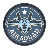 Écusson rond Ares Air Squad en PVC souple 8 cm à dos auto-agrippant