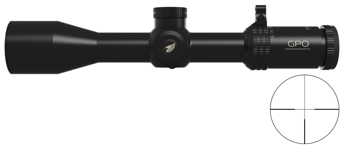 Lunette GPO Spectra 8X 2-16x44 grossissement 2-16 x 44 mm champ 19,4 m - 2,4 m à 100 mètres