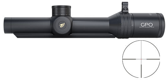 Lunette Rail GPO Spectra 6X 1-6x24 grossissement 1-6 x 24 mm champ 42 m - 7 m à 100 mètres