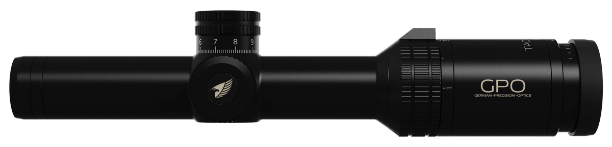 Lunette GPO Tactical 1-6x24 grossissement 1-6 x 24 mm champ 38 m - 6,3 m à 100 mètres