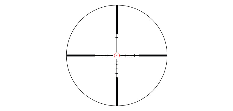 Lunette GPO Tactical 1-6x24 grossissement 1-6 x 24 mm champ 38 m - 6,3 m à 100 mètres