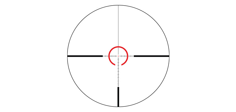 Lunette GPO Tactical 1-8x24 grossissement 1-8 x 24 mm champ 35 m - 4,4 m à 100 mètres