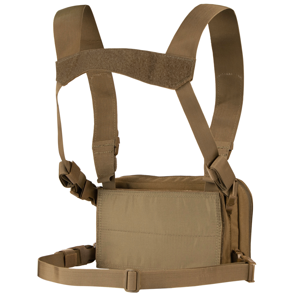 Gilet chest rig Condor Stowaway panneau MOLLE découpé laser harnais quatre points