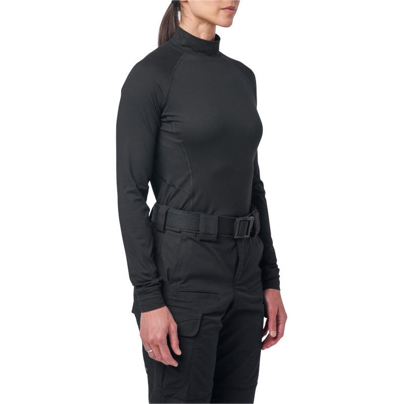 Haut Mock Neck 5.11 Tactical femme en jersey extensible anti-odeur manches longues