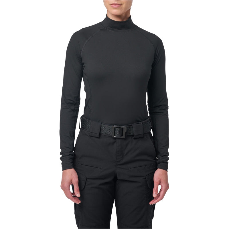 Haut Mock Neck 5.11 Tactical femme en jersey extensible anti-odeur manches longues