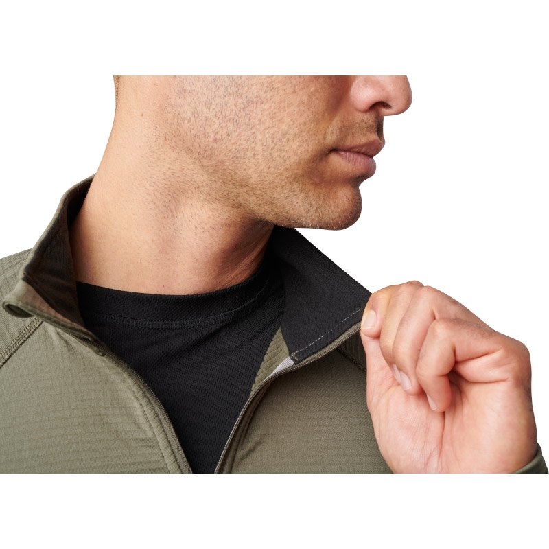 Haut Stratos quart de glissière 5.11 Tactical col doublé manches raglan YKK