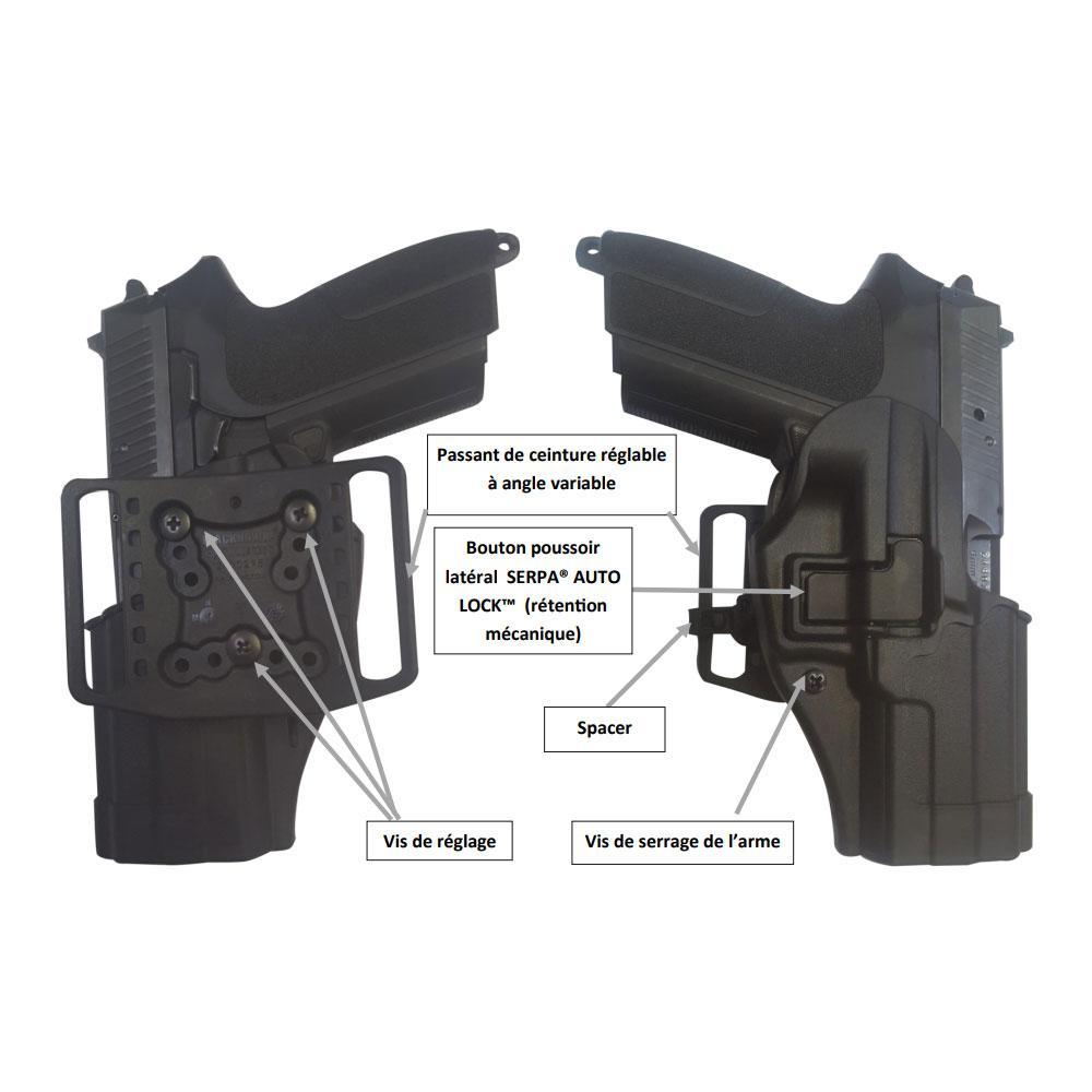 Holster Blackhawk Serpa® CQC Level 2 Réglementaire Police Nationale