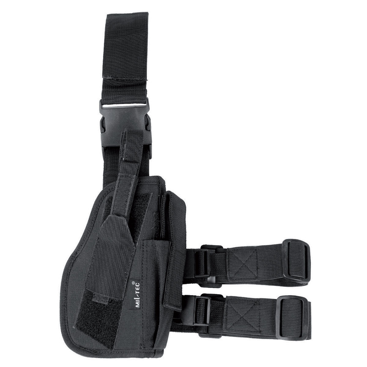 Holster de cuisse Mil-Tec STF03 main droite polyester PVC avec poche chargeur et extension ceinturon