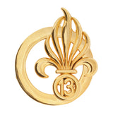 Insigne de béret Boussemart 13e demi-brigade de Légion étrangère en zamac injecté
