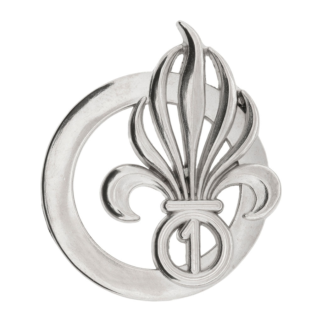 Insigne de béret Boussemart 1er Régiment étranger de cavalerie en zamac injecté