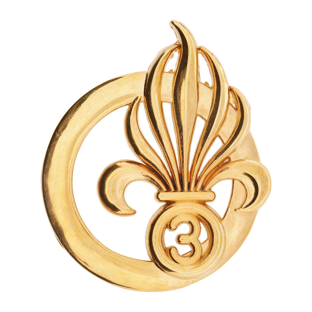 Insigne de béret Boussemart 3e Régiment étranger d'infanterie en zamac injecté