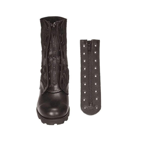 Kit de conversion fermeture éclair de botte Mil-Tec 9 œillets en PVC synthétique aspect cuir 22,5 cm