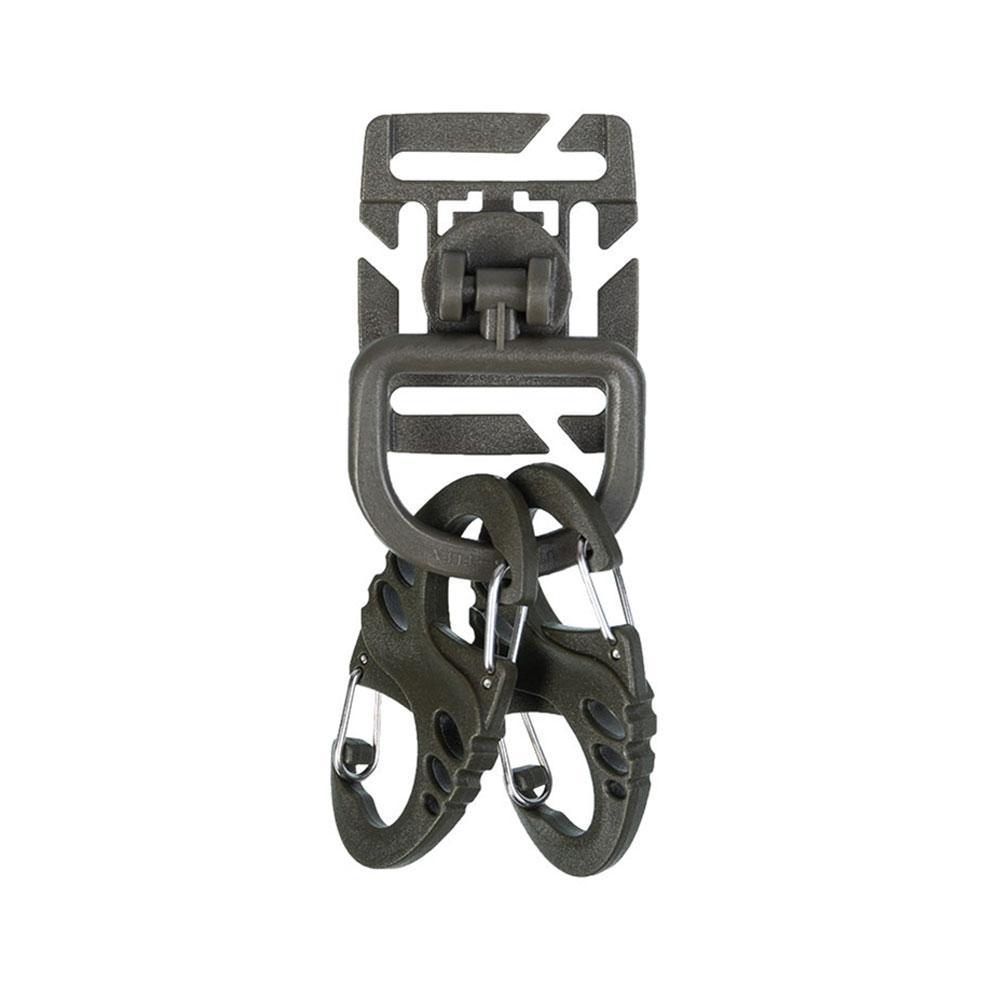 Kit de fixation MOLLE Mil-Tec en polyoxyméthylène avec 4 mousquetons en S et 2 D-Ring Duraflex pivotants 360°