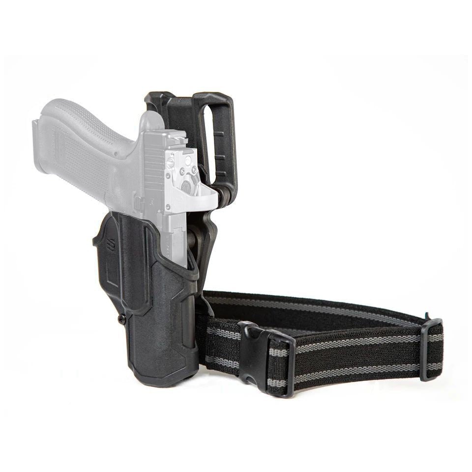 Kit holster Blackhawk T-Series™ L2C ouvert avec passant Jacket Slot et adaptateur de cuisse