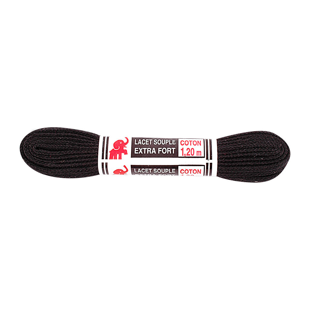 Lacets plats Ares en coton longueur 120 cm pour chaussures de service à œillets