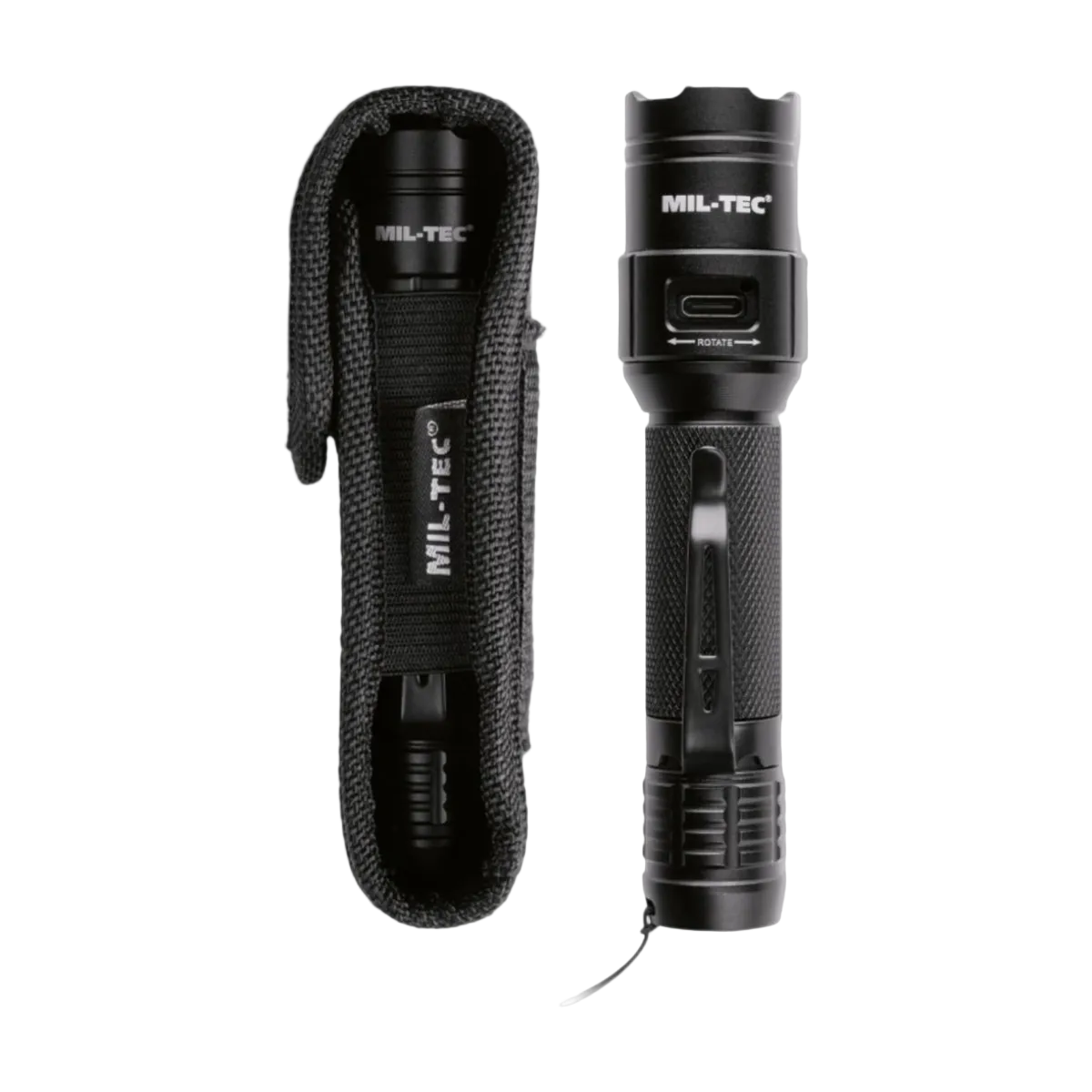 Lampe torche Mil-Tec Tactical Mini LED Cree XPG rechargeable USB-C 450 lumens