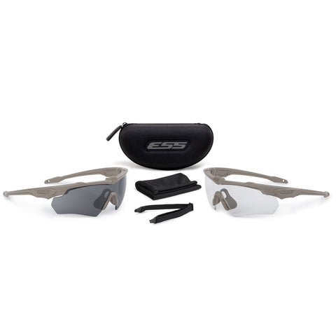 Lunettes de protection balistique ESS Crossblade à kit deux écrans certifiées ANSI Z87.1