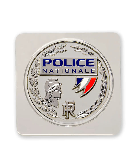 Médaille Police Nationale GK Pro support carré zinc nickelé