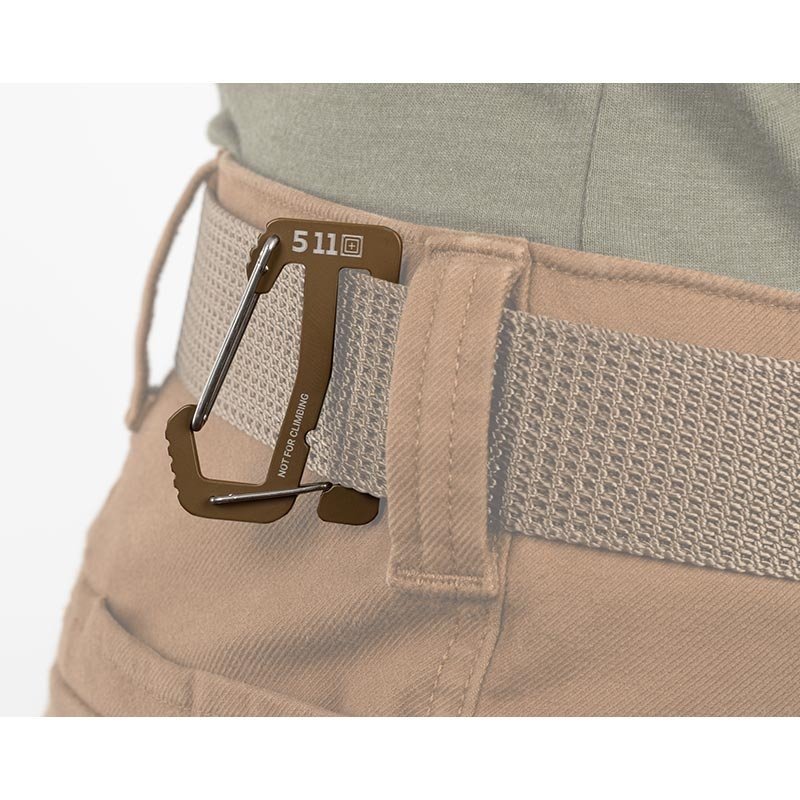 Mousqueton Hardpoint B150 5.11 Tactical ceinture 1,5 pouce acier 3Cr13MoV sécurisé