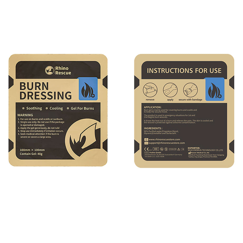 Pansement pour brûlures Ares 10 x 10 cm au gel réfrigérant stérile à base d'eau
