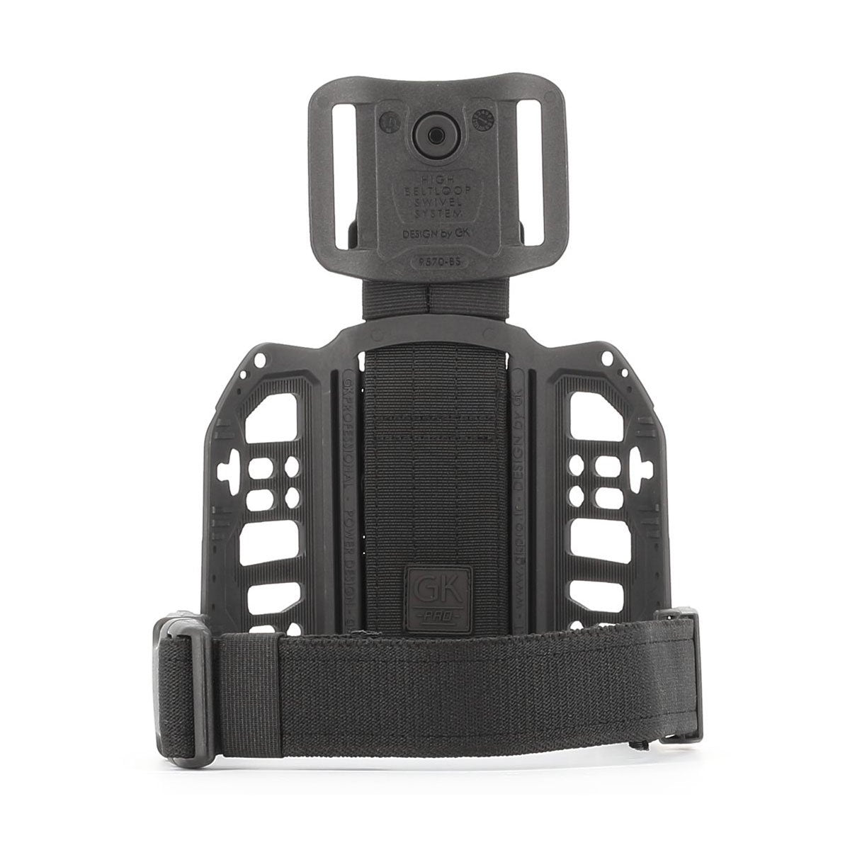 Plaque de hanche tactique GK Pro Tactiknight rigide passant pivotant réversible serre-cuisse