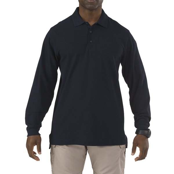 Polo Utility manches longues 5.11 Tactical coton polyester à coupe longue