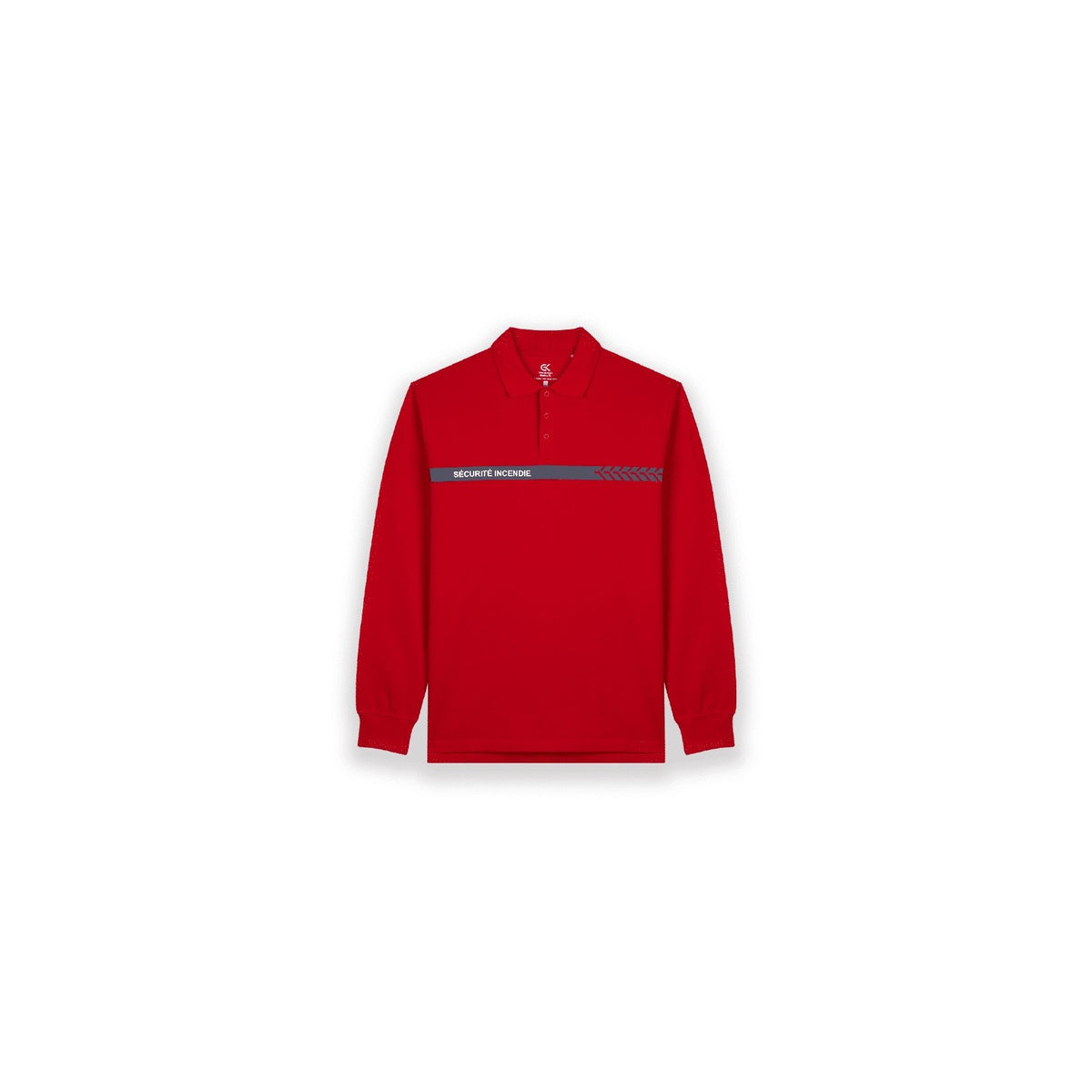 Polo de sécurité incendie GK Safetek manches longues 100 % coton double surpiqûre