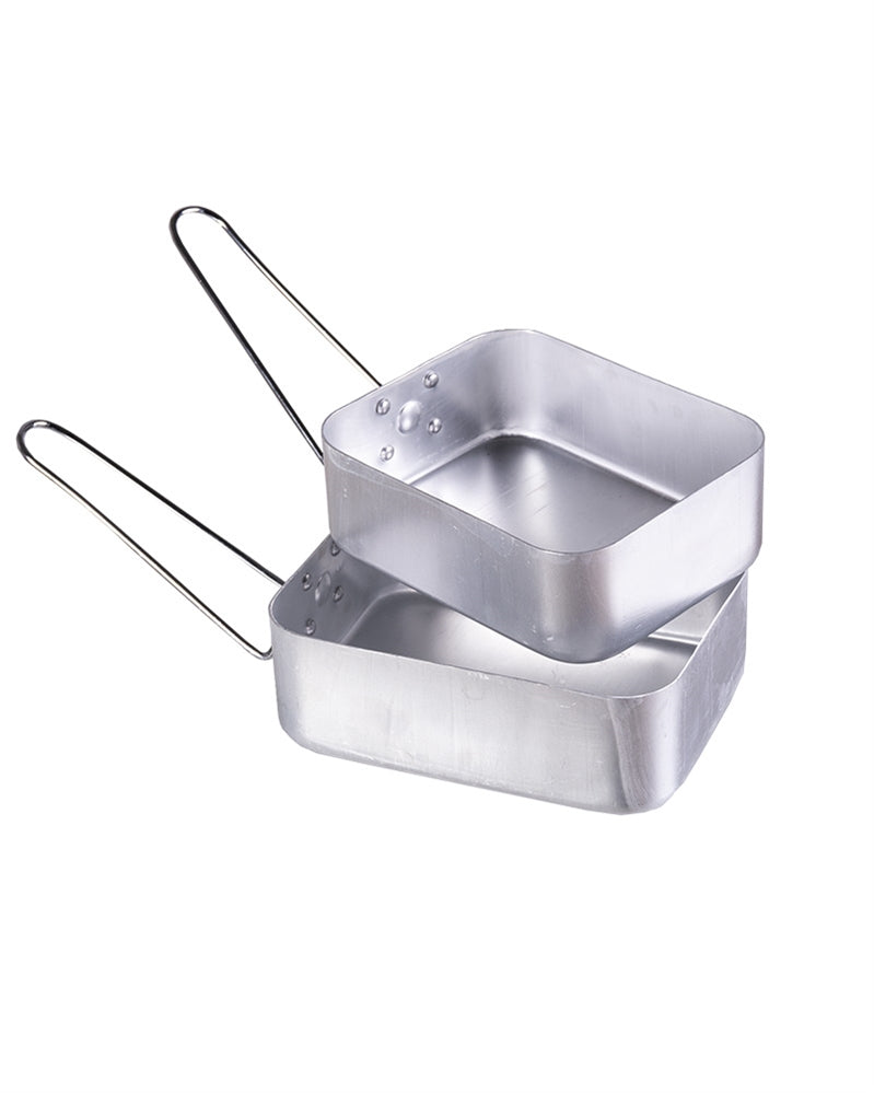 Popote britannique Mil-Tec deux pièces en aluminium anodisé avec anses pliables